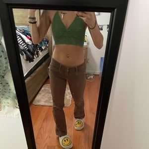 crochet green summer top